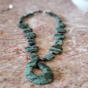 Natural Green Jasper Stone Necklace